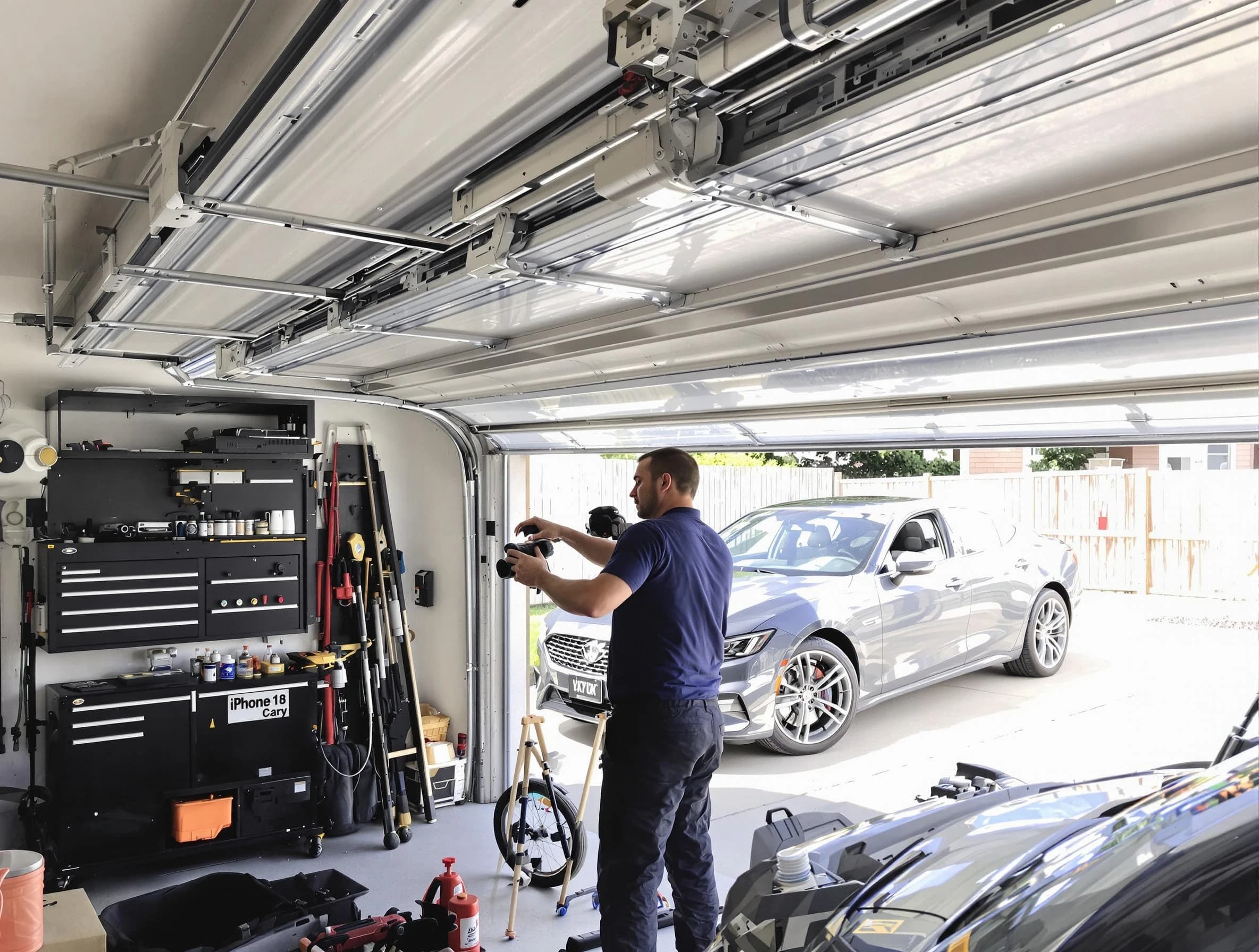 Manville Garage Door Repair technician fixing noisy garage door in Manville