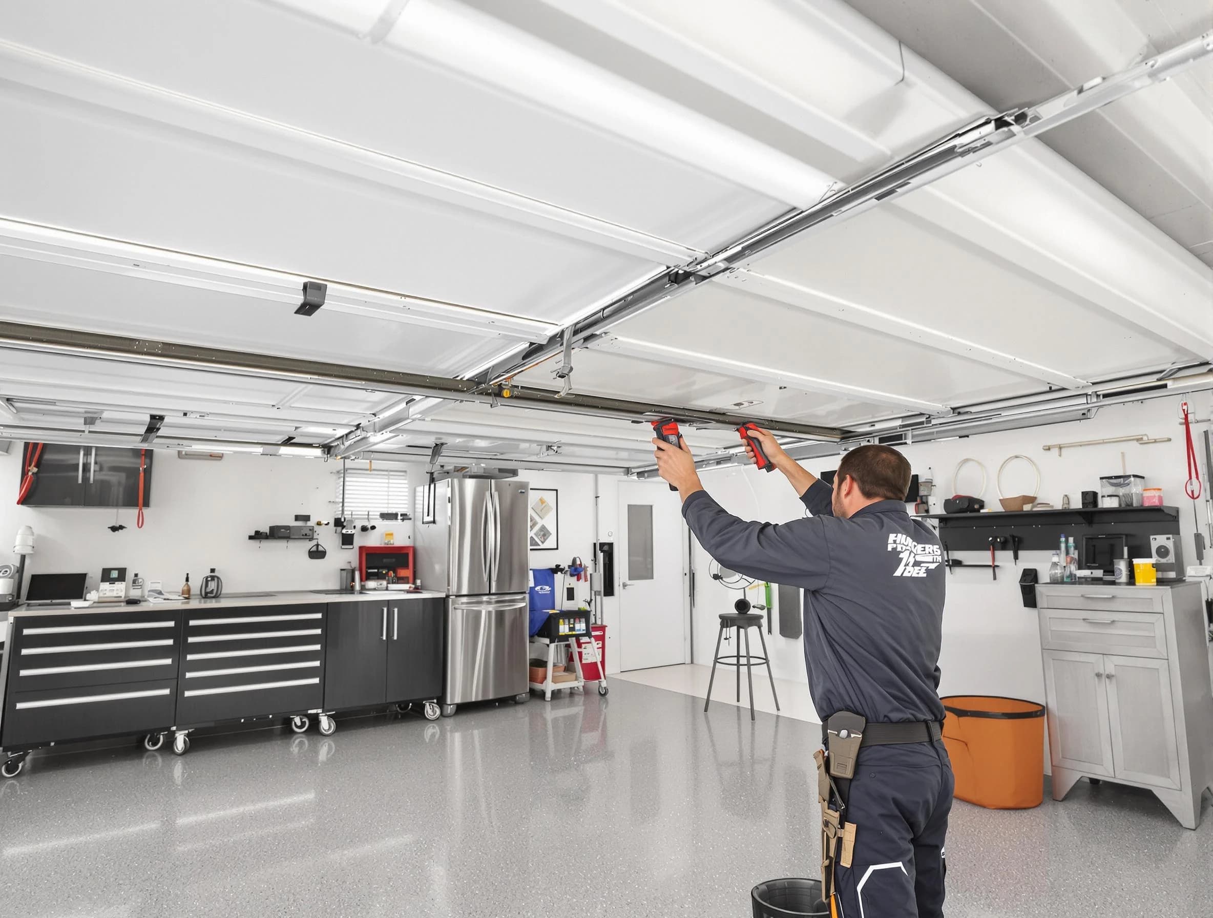 Overhead garage door repair service by Manville Garage Door Repair in Manville