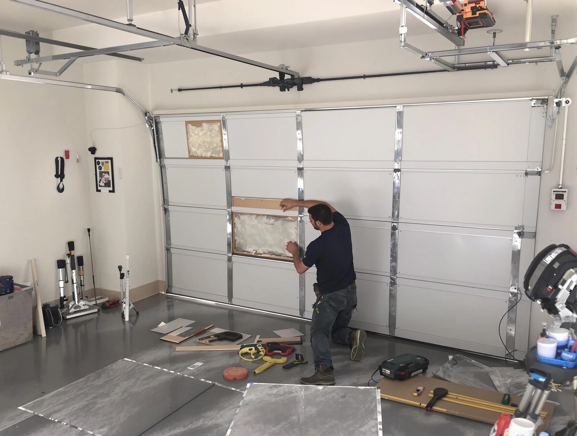 Garage Door Panel Repair in Manville