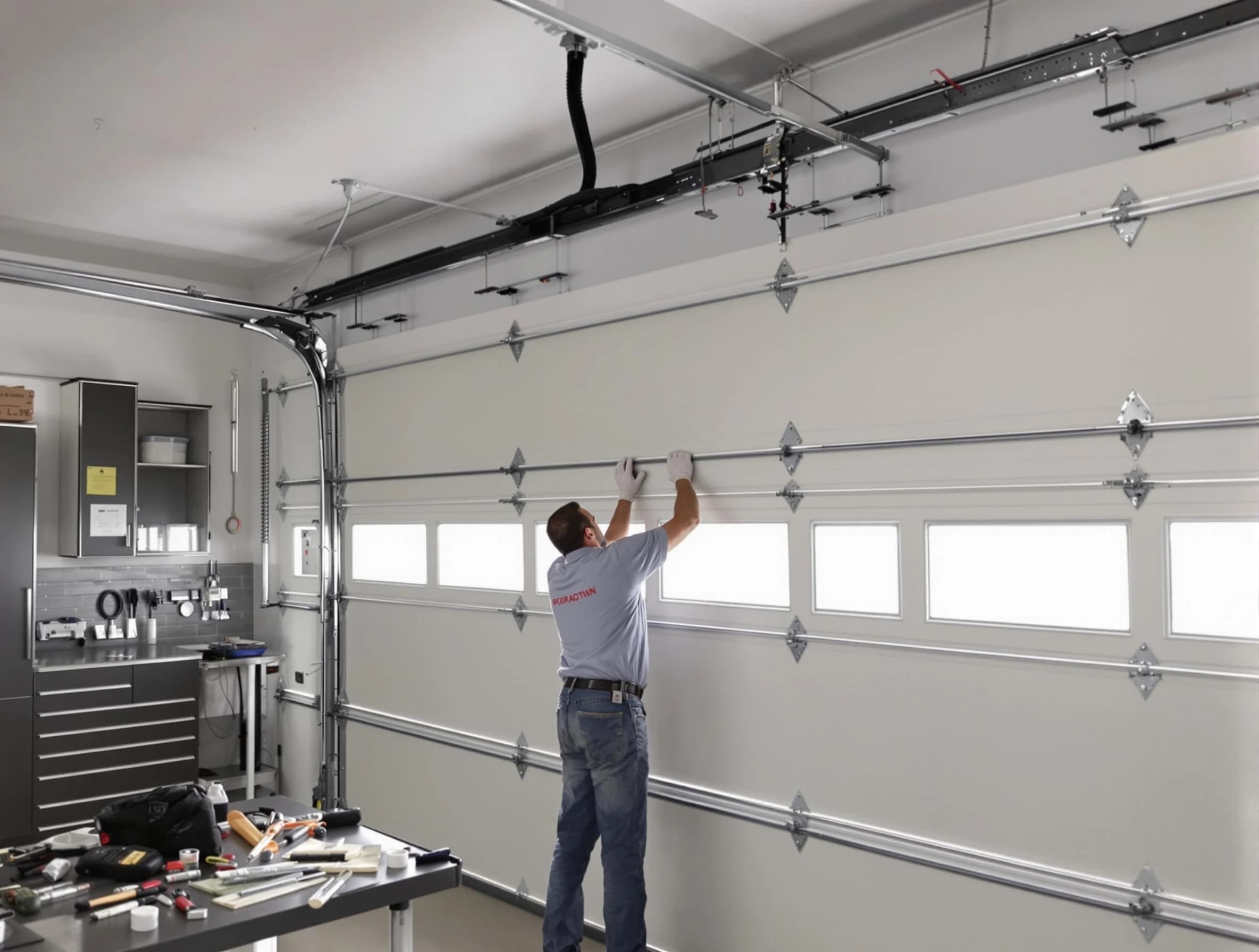 Garage Door Track Repair in Manville